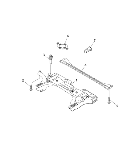 1989 Jeep Comanche Crossmember Front Suspension Diagram for 68377705AA