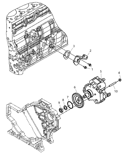 1996 Chrysler Concorde Pump Fuel Injection Diagram for R5104877AA
