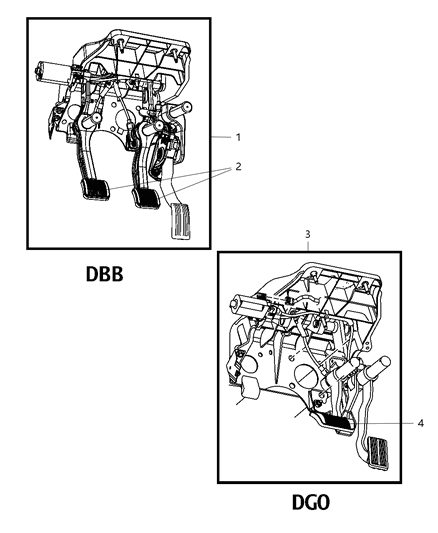 2007 Dodge Sprinter 2500 Pad Pedal Diagram for 68055746AA