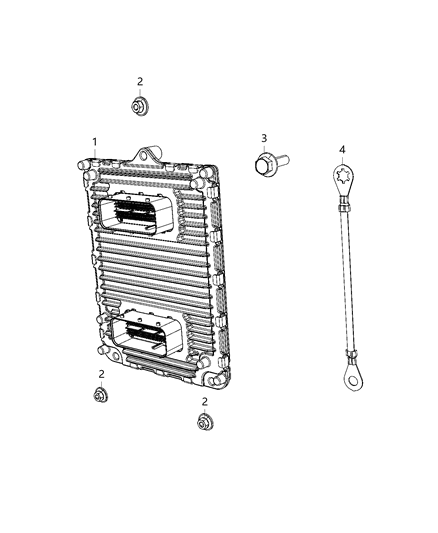 1986 Dodge Ramcharger Module Engine Controller Diagram for 68434940AA