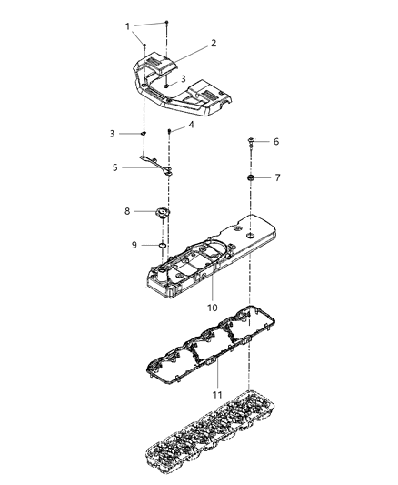 Shield Heat Engine Diagram for 68027072AA