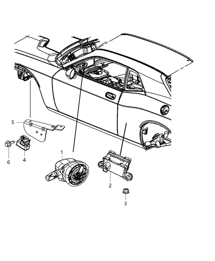1993 Dodge B150 Module Steering Column Diagram for 1RJ37XDVAF