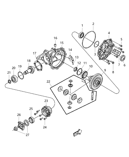 Vent Axle Diagram for 5143951AA