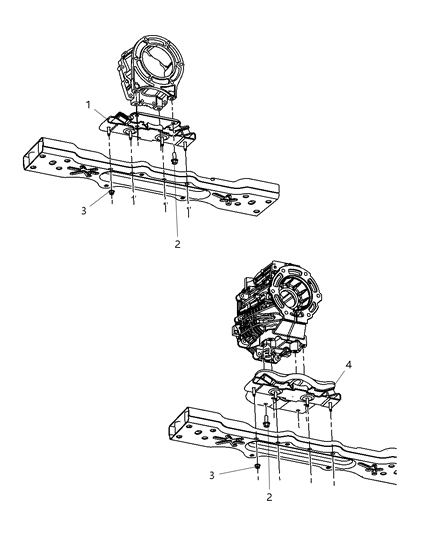 Bracket And Insulator Transmission Support Diagram for 52125138AC