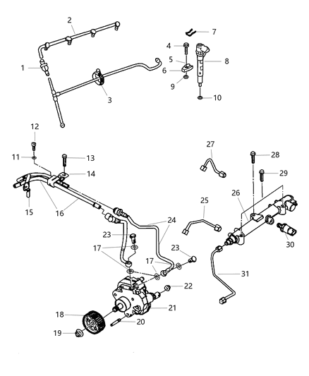 2021 Ram 1500 Classic Nut Diagram for 5066817AA