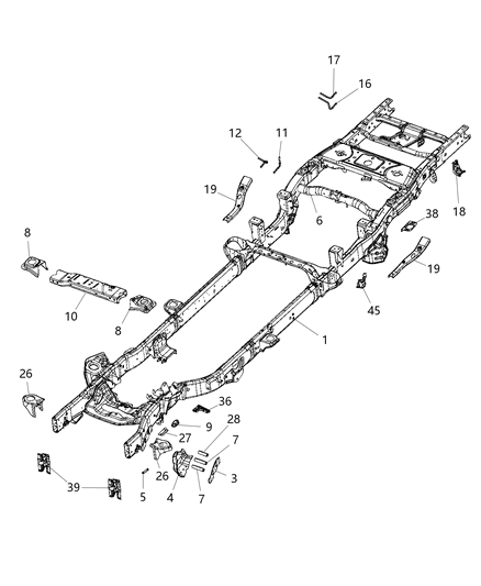 1998 Dodge Stratus Stud Double Ended M10X1.50X89.50 Fuel Tank Strap Diagram for 6507267AA