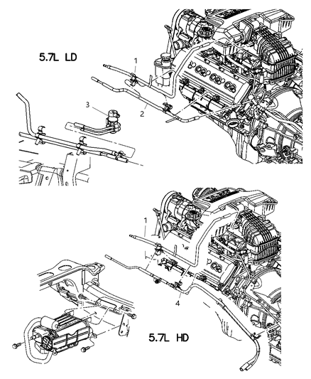 1987 Chrysler Fifth Avenue Harness Vapor Purge Diagram for 52121036AE