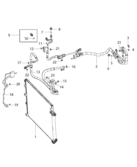 2015 Chrysler 300 Line A/C Condenser Jumper Diagram for 68194991AB