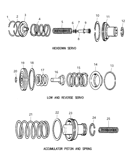 1997 Dodge B1500 Piston, Accumulator Diagram for 3743650