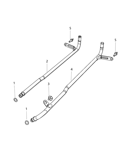 Tube Coolant Outlet Diagram for 68165893AA