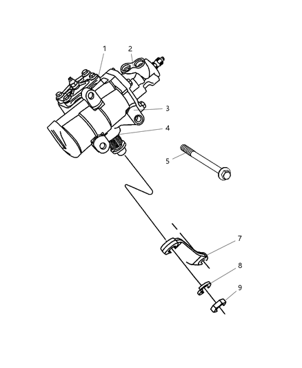 Gear Power Steering Diagram for 52121986AE