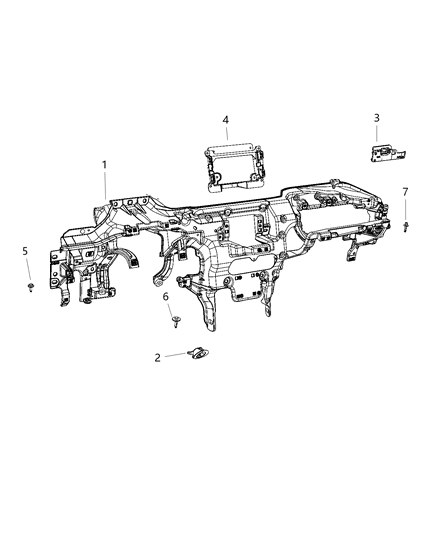 2010 Jeep Commander Bracket Radio Diagram for 68428508AA