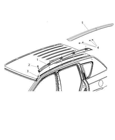 2014 Dodge Charger Cover Luggage Rack Diagram for 5182584AE