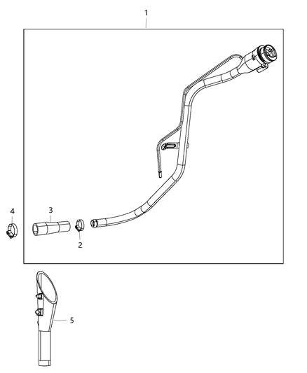 2020 Chrysler 300 Tube Fuel Filler Diagram for 68402931AB