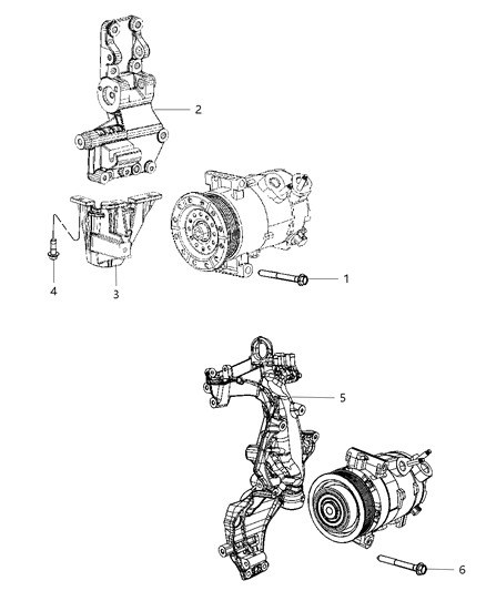 2010 Dodge Charger Bracket Diagram for 68078023AA