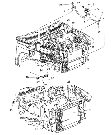 Valve A/C Pressure Transducer Diagram for 5174039AA