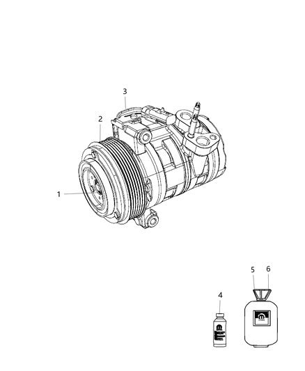 Compressor A/C Diagram for 68321731AA