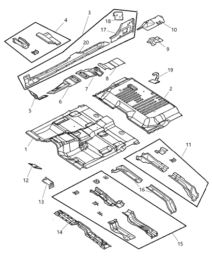 Shield Heat, Passenger Side Diagram for 55257336AD
