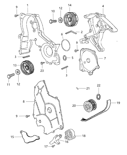 Tensioner Belt Diagram for 4573347AB