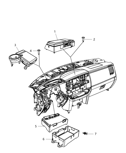 Receiver Control Module Diagram for 68018274AE