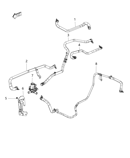 Hose Heater Return Diagram for 52014962AE