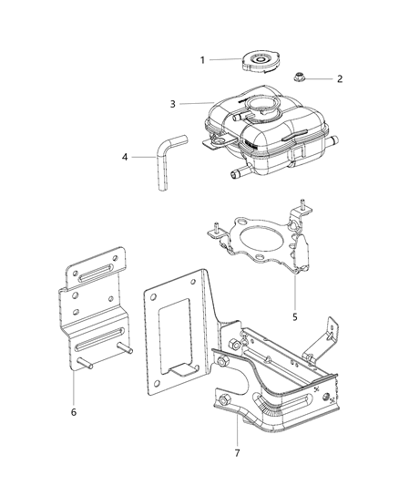 2016 Dodge Challenger Bracket Radiator Diagram for 68232260AC