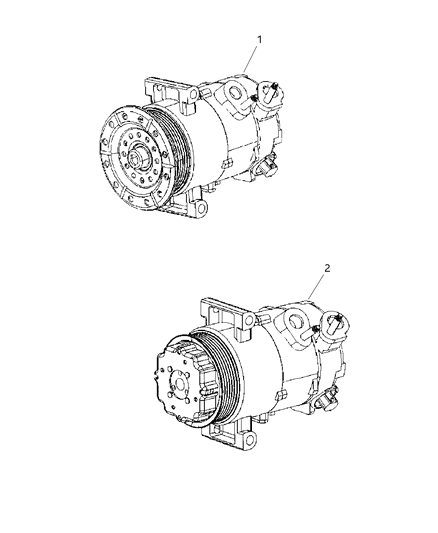 1984 Dodge D350 Compressor A/C Diagram for 55111423AF