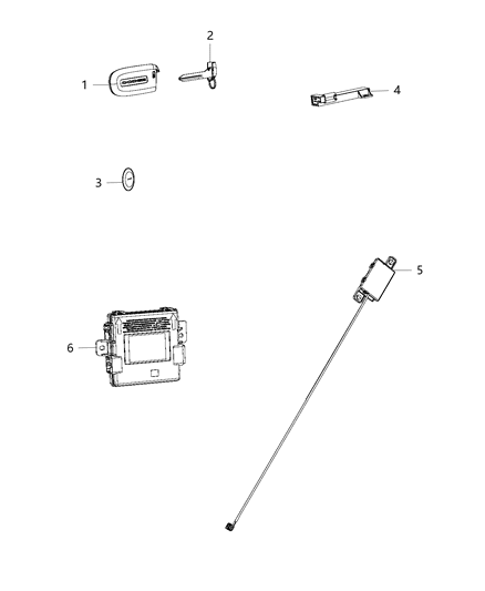 2008 Dodge Challenger Receiver Hub Diagram for 68211125AD