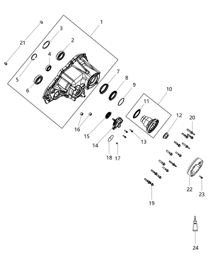 2016 Jeep Wrangler Nut Hexagon Flange Lock M22X1.50 Diagram for 5143738AB