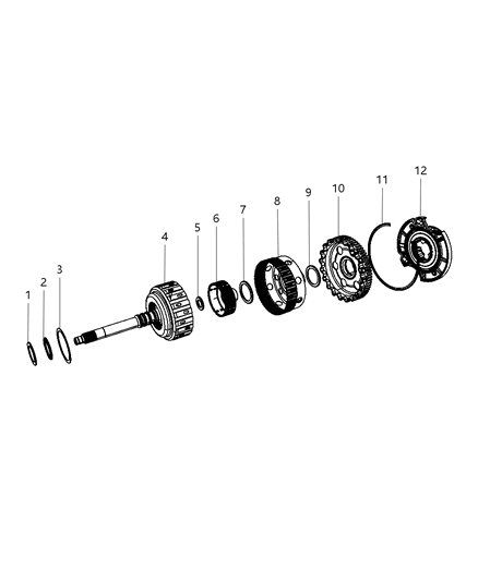 2020 Ram 2500 Thrust Bearing Needle Roller Diagram for 68019902AA