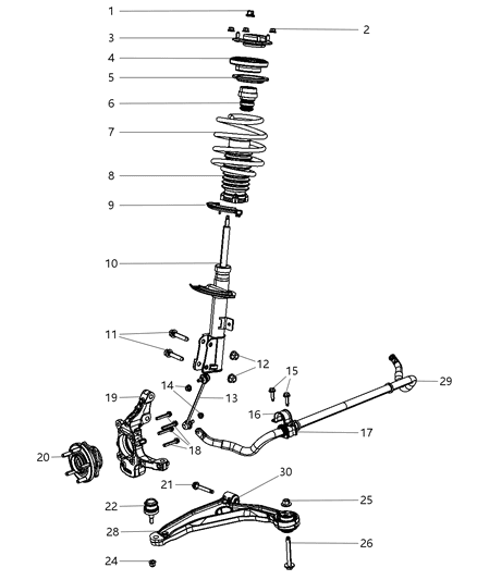 Isolator Spring Diagram for 5085405AB