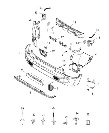 Nut Plastic Absorber Attaching Diagram for 6509842AA