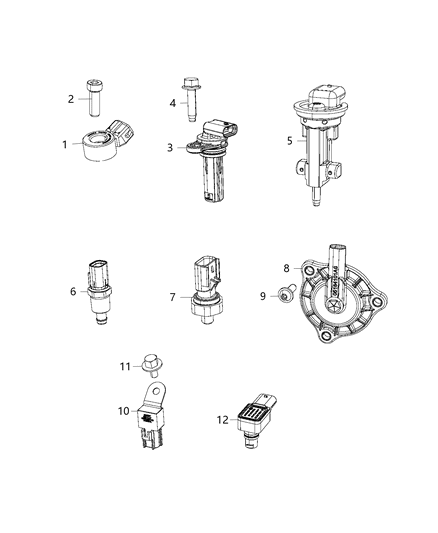 Sensor Knock Diagram for 68166540AB