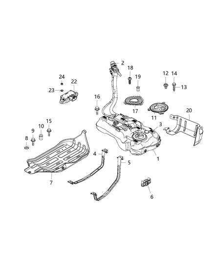 2006 Jeep Commander Rivet Diagram for 68246865AA