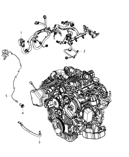 Cord Engine Block Heater Diagram for 68186526AB