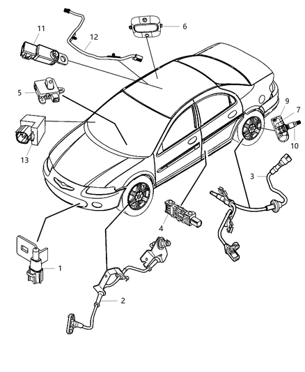 Sensor Sun Diagram for 55111903AB