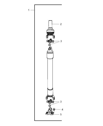 2003 Chrysler Concorde Shaft Drive Rear 1-Piece Diagram for 68034651AA