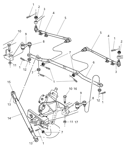 2003 Dodge Ram Van Seal, Tie Rod End Dust W/3300, 3600, 4000 Lb. Axle Diagram for 3897412