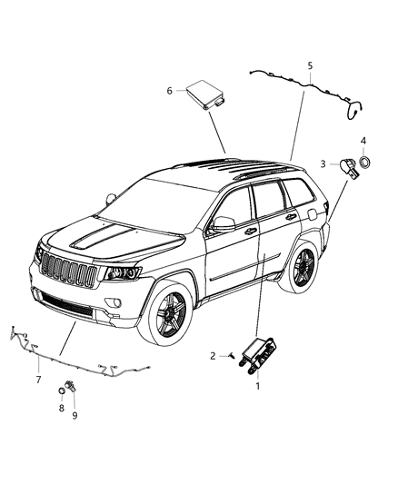 Wiring Front Fascia Diagram for 68265291AA