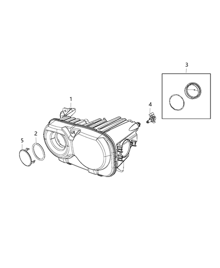 Headlamp Diagram for 68174065AD