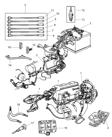 Cable Package Ignition Diagram for SPW08944AA