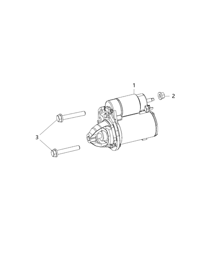 2005 Chrysler Town & Country Starter Engine Diagram for R4801839AB