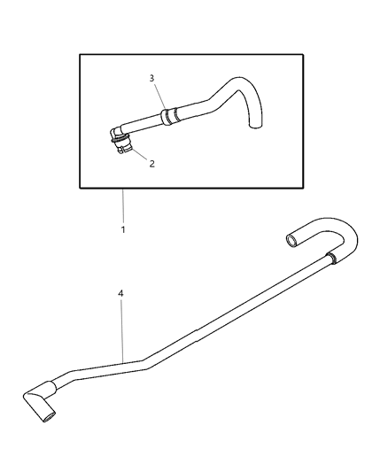 Tube PCV Valve Diagram for 4792852AB