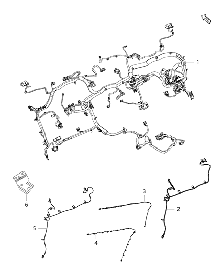 Wiring Instrument Panel Diagram for 68138995AC