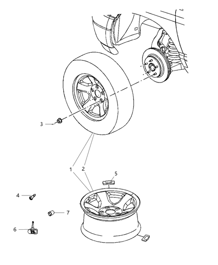 Wheel Aluminum Diagram for 1EE16SZ0AC