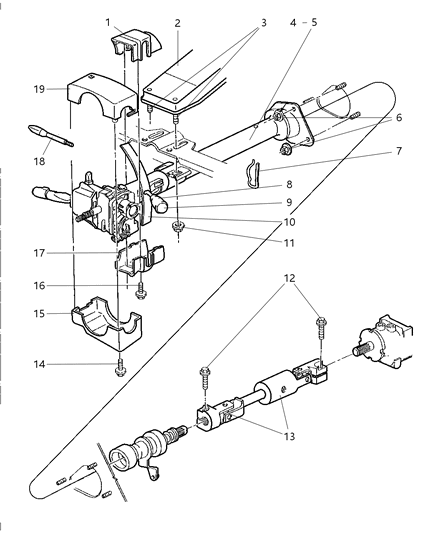 Shaft Intermediate Diagram for 55351113AE