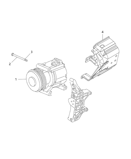 2001 Chrysler Prowler Bolt A/C Compressor Diagram for 6512945AA