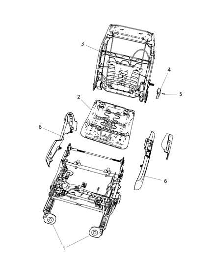 2003 Dodge Grand Caravan Shield Seat Cushion Diagram for 1FK051DBAA