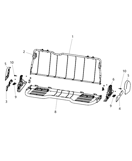 2014 Ram 1500 Cover Riser Out Board Right Diagram for 5NN981X9AA