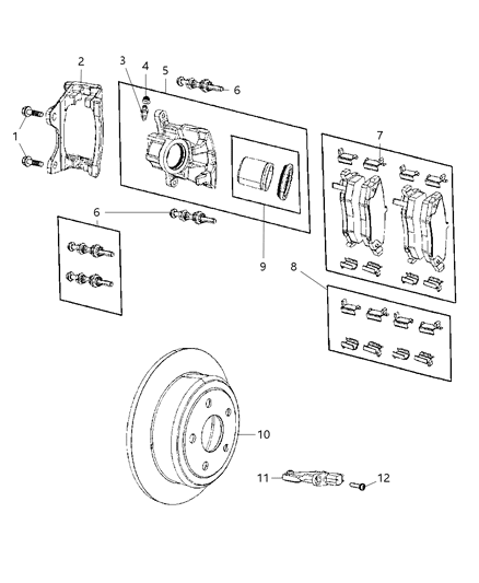 Sensor Wheel Speed Diagram for 52125003AB